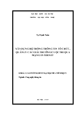 Khóa luận Xây dựng hệ thống thông tin tổ chức, quản lý các giải thưởng/cuộc thi qua mạng internet