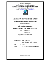 Luận văn Xây dựng website cổng thông tin tour du lịch