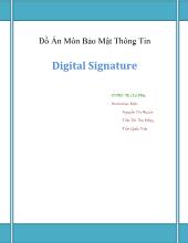 Nghiên cứu về chữ kí số (digital signature)