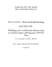 Phân tích thiết kế hệ thống - Hệ thống quản lí siêu thị máy tính của công ty cổ phần vận tải và thương mại CPN Việt Nam