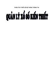 Phân tích thiết kế hệ thống thông tin quản lý xổ số kiến thiết