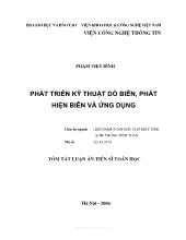 Phát triển kỹ thuật dò biên, phát hiện biên và ứng dụng