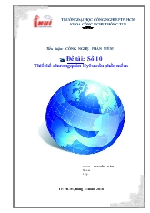 Thiết kế chương trình quản lý các yêu cầu phần mềm