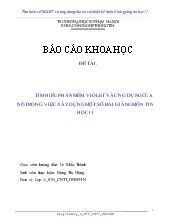 Tìm hiểu về violet và ứng dụng của nó vào thiết kế một số bài giảng tin học 11