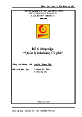 Xây dựng chương trình Quản lý bán hàng Quán cà phê