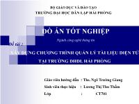 Xây dựng chương trình quản lý tài liệu điện tử tại đại học dân lập Hải Phòng