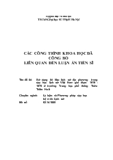 Sử dụng tài liệu lịch sử địa phương trong dạy học lịch sử Việt Nam giai đoạn 1919 - 1975 ở trường Trung học phổ thông Thừa Thiên Huế