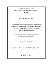 Ảnh hưởng của Chương trình giáo dục Mầm non hiện hành đến phương pháp và hình thức tổ chức dạy học của giáo viên mầm non - Thành phố Phan Thiết