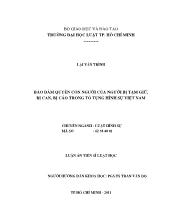 Bảo đảm quyền con người của người bị tạm giữ, bị can, bị cáo trong tố tụng hình sự Việt Nam