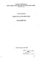 Chính sách xã hội nông thôn : Bản khuyến nghị