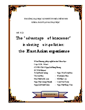 Đề tài The advantage of latecomer in abating air-Pollution: the East Asian experience