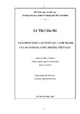 Giải pháp nâng cao năng lực cạnh tranh của Ngân hàng Công thương Việt Nam