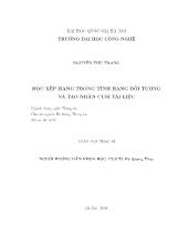 Học xếp hạng trong tính hạng đối tượng và tạo nhãn cụm tài liệu