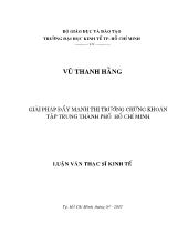 Luận văn Giải pháp đẩy mạnh thị trường chứng khoán tập trung TP Hồ Chí Minh