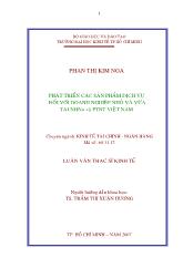 Luận văn Phát triển các sản phẩm dịch vụ đối với doanh nghiệp nhỏ và vừa tại ngân hàng nông nghiệp và phát triển nông thôn Việt Nam