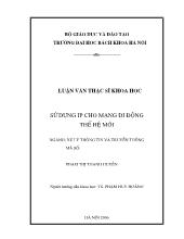 Luận văn Sử dụng IP cho mạng di động thế hệ mới