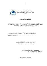 Luận văn Xây dựng công ty định mức tín nhiệm trên thị trường chứng khoán Việt Nam