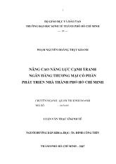Nâng cao năng lực cạnh tranh Ngân hàng Thương mại Cổ phần Phát Triển Nhà TP Hồ Chí Minh