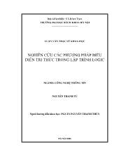 Nghiên cứu các phương pháp biểu diễn tri thức trong lập trình Logic