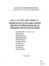 Nghiên cứu khả thi xây dựng cơ sở dữ liệu tiêu chí thống kê khoa học và công nghệ theo yêu cầu của Asian