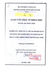 Nghiên cứu, thiết kế và chế tạo Board mạch xây dựng thí nghiệm phục vụ giảng dạy kỹ thuật vi điều khiển trong trường dạy nghề