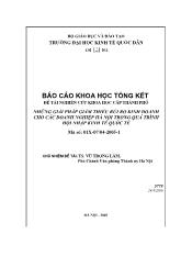 Những giải pháp giảm thiểu rủi ro kinh doanh cho các doanh nghiệp Hà Nội trong quá trình hội nhập kinh tế quốc tế