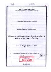 Tính toán điện trường dưới đường dây tải điện cao áp 230kV của Lào