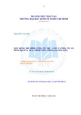 Xây dựng mô hình công ty mẹ - Công ty con ở công ty Cổ 5 phần dịch vụ Bưu chính viễn thông Sài Gòn (SPT)