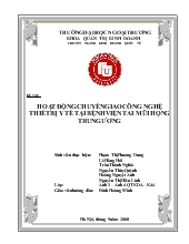 Hoạt động chuyển giao công nghệ thiết bị y tế tại bệnh viện tai mũi họng trung ương