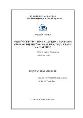 Nghiên cứu tình hình xuất khẩu sản phẩm gỗ sang thị trường Nhật Bản, thực trạng và giải pháp
