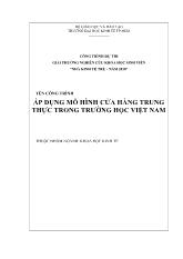 Áp dụng mô hình cửa hàng trung thực trong trường học Việt Nam