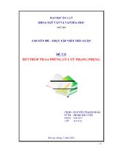 Bút pháp trào phúng của Vũ Trọng Phụng