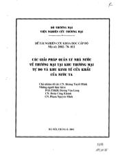 Các giải pháp quản lý nhà nước về thương mại tại khu thương mại tự do và khu kinh tế cửa khẩu của nước ta