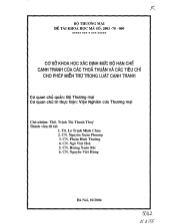 Cơ sở khoa học xác định mức độ hạn chế cạnh tranh của các thỏa thuận và các tiêu chí cho phép miễn trừ trong luật cạnh tranh