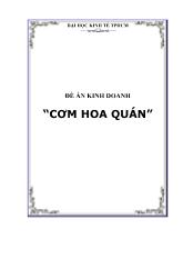 Đề án Kinh doanh cơm hoa quán