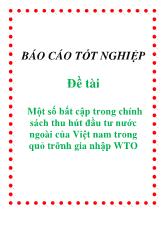 Đề tài Một số bất cập trong chính sách thu hút đầu tư nước ngoài của Việt nam trong quá trình gia nhập WTO