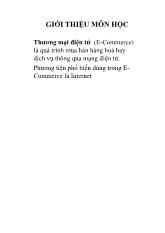 Giới thiệu môn học thương mại điện tử