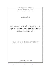 Kết cấu vận luật của thể song thất lục bát trong tiến trình phát triển thể loại Ngâm khúc