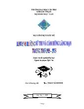 Khuynh hướng sử thi và cảm hứng lãng mạn trong thơ 1955 - 1975