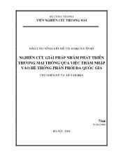 Nghiên cứu giải pháp nhằm phát triển thương mại thông qua việc thâm nhập vào hệ thống phân phối đa quốc gia