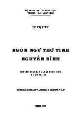 Ngôn ngữ thơ tình Nguyễn Bính