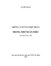 Những cách tân nghệ thuật thơ Xuân Diệu