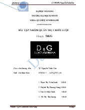 Phân tích quản trị chiến lược công ty D&G