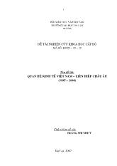 Quan hệ kinh tế Việt Nam - Liên hiệp Châu Âu (1995 - 2004)