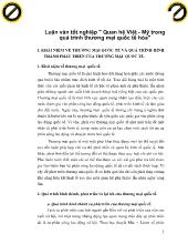 Quan hệ ngoại giao Việt - Mỹ trong quá trình thương mại quốc tế hóa hiện nay