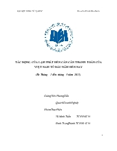 Tác động của lạm phát đến cán cân thanh toán của Việt Nam
