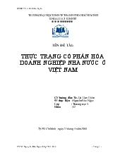 Thực trạng cổ phần hóa doanh nghiệp nhà nước ở Việt Nam