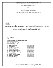 Trách nhiệm khi xảy ra chuyển tải sai cảng trong vận tải biển quốc tế