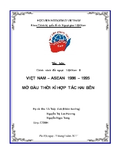 Việt Nam – Asean 1986 – 1995 mở đầu thời kì hợp tác hai bên