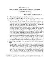 Bài tham luận - Nông nghiệp, nông thôn và kinh tế Việt Nam sau khủng hoảng